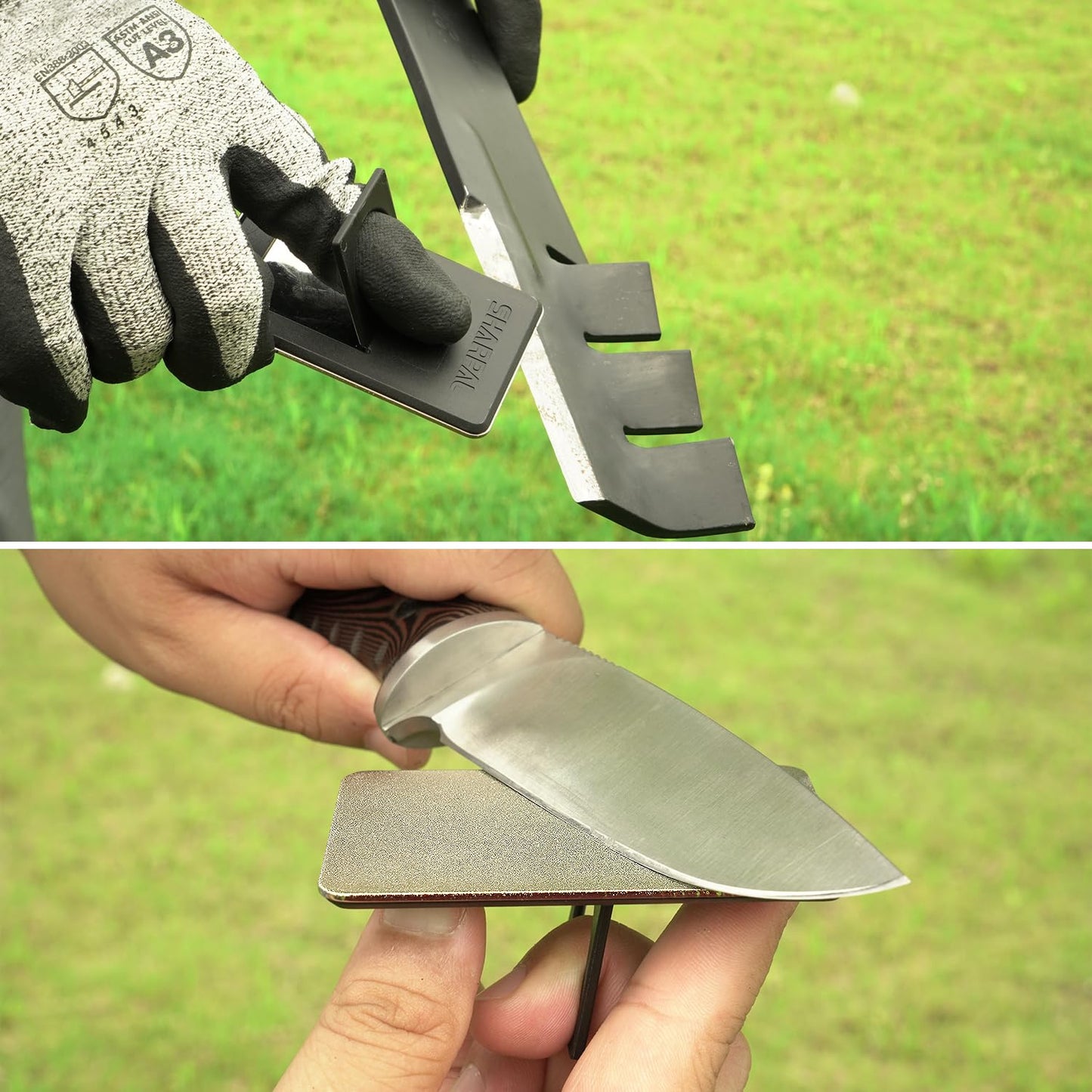 SHARPAL 116N Pocket Diamond Sharpening Card, Coarse(325)/Medium(600)/Fine(1200) Grit, Portable Multi-Tool Kit for Garden Tools, Survival Knives, Files & Blades Mothers Day Gifts