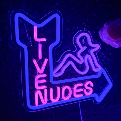 Looklight Lady Neon Sign,Neon Sign for Wall Decor,Lady Back Neon Light Up Sign,LED Sign Blue Neon Sign for Bedroom Man Cave Game Room Home Party Art Decor,Bar,Club