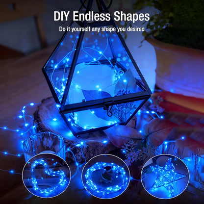 Skiennix 6 Pack Fairy Lights - 7ft 20 LED Twinkle Lights, Waterproof Mini String Lights for DIY Decor | Blue