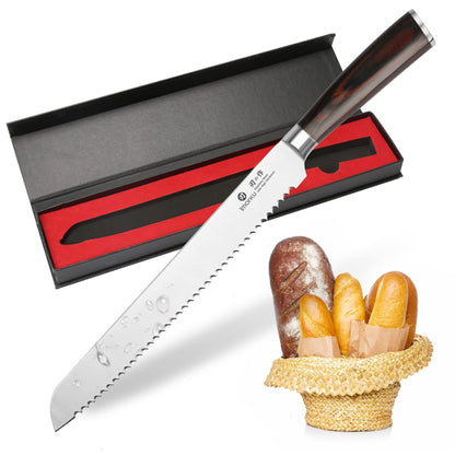 imarku Bread Knife, German High Carbon Stainless Steel Professional Grade Bread Slicing Knife, 10-Inch Serrated Edge Cake Knife, Bread Cutter for Homemade Crusty Bread, Mothers Day Gifts