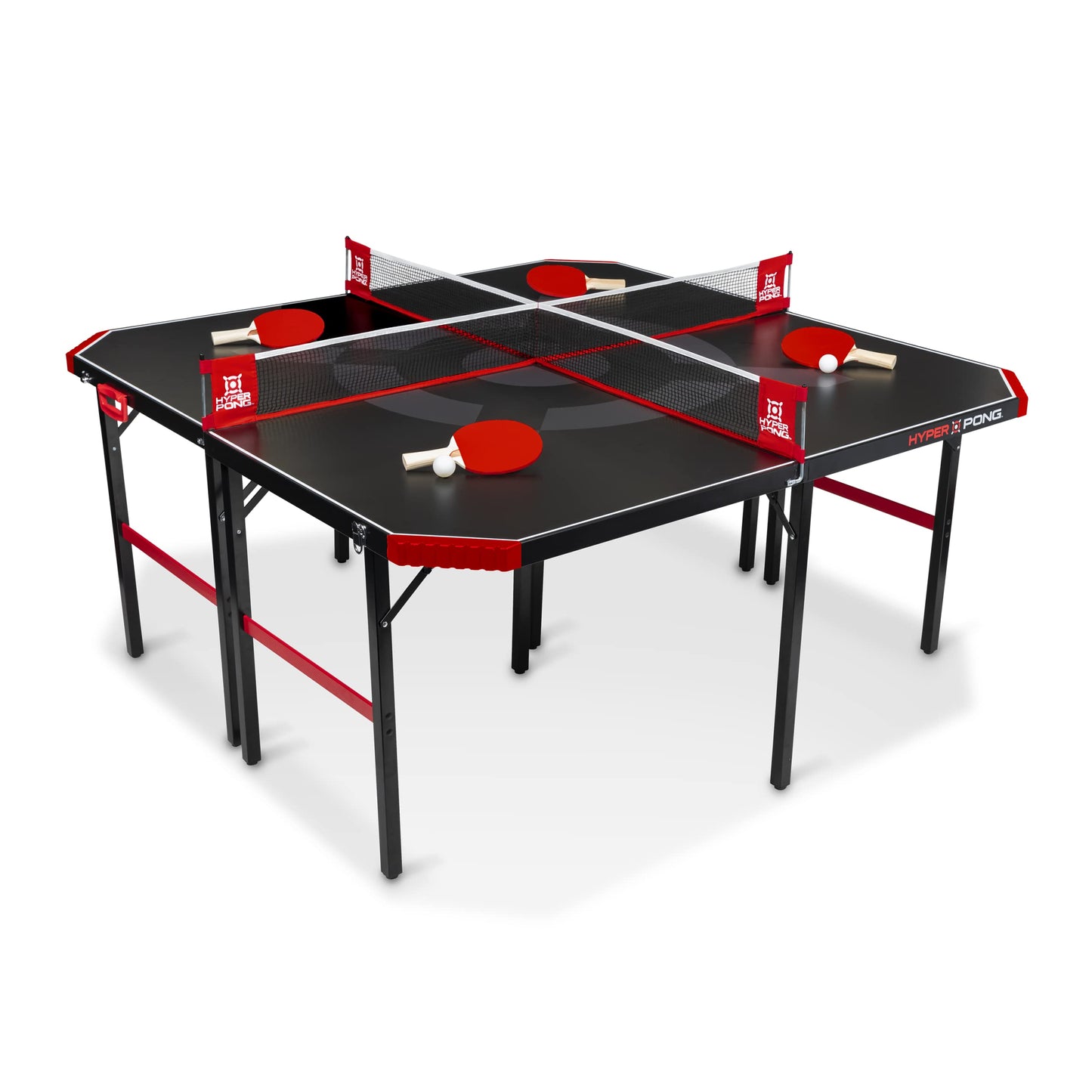 EastPoint Sports Hyper Pong 4-Way Table Tennis - Four Square Ping Pong Mashup Fun for The Whole Family