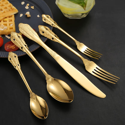 A · HOUSEWARE 160 Piece Silverware Set Stainless Steel Flatware Cutlery Set for 32, Kitchen Tableware Set for Home Restaurant, Mirror Finish, Dishwasher Safe