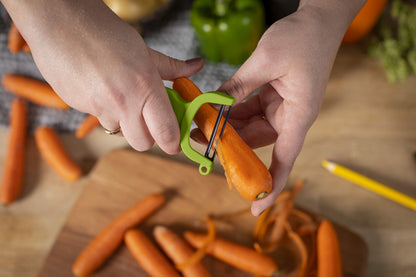 Kuhn Rikon Original Swiss Translucent Peeler Set, 4-Inch, Red/Green/Yellow