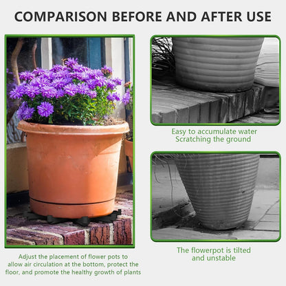 12PCS Plant Pot Feet for Outdoor Planters, Invisible Flower Pot Risers Toes,Indoor Secure Compressive Environmental
