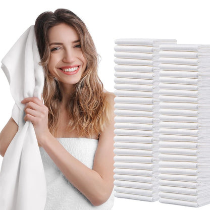 rngwaper Disposable Hair Drying Towels, 50 Count Super Absorbent Large Luxury, Salon & Spa Camping Trips for Hair, Face, Body Use（16" x 31.5"）
