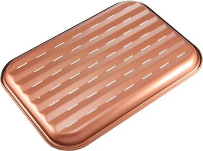uxcell BBQ Grill Pans, Carbon Steel Non-Stick Barbecue Trays for Grilling Meat, Vegetables, and Seafood