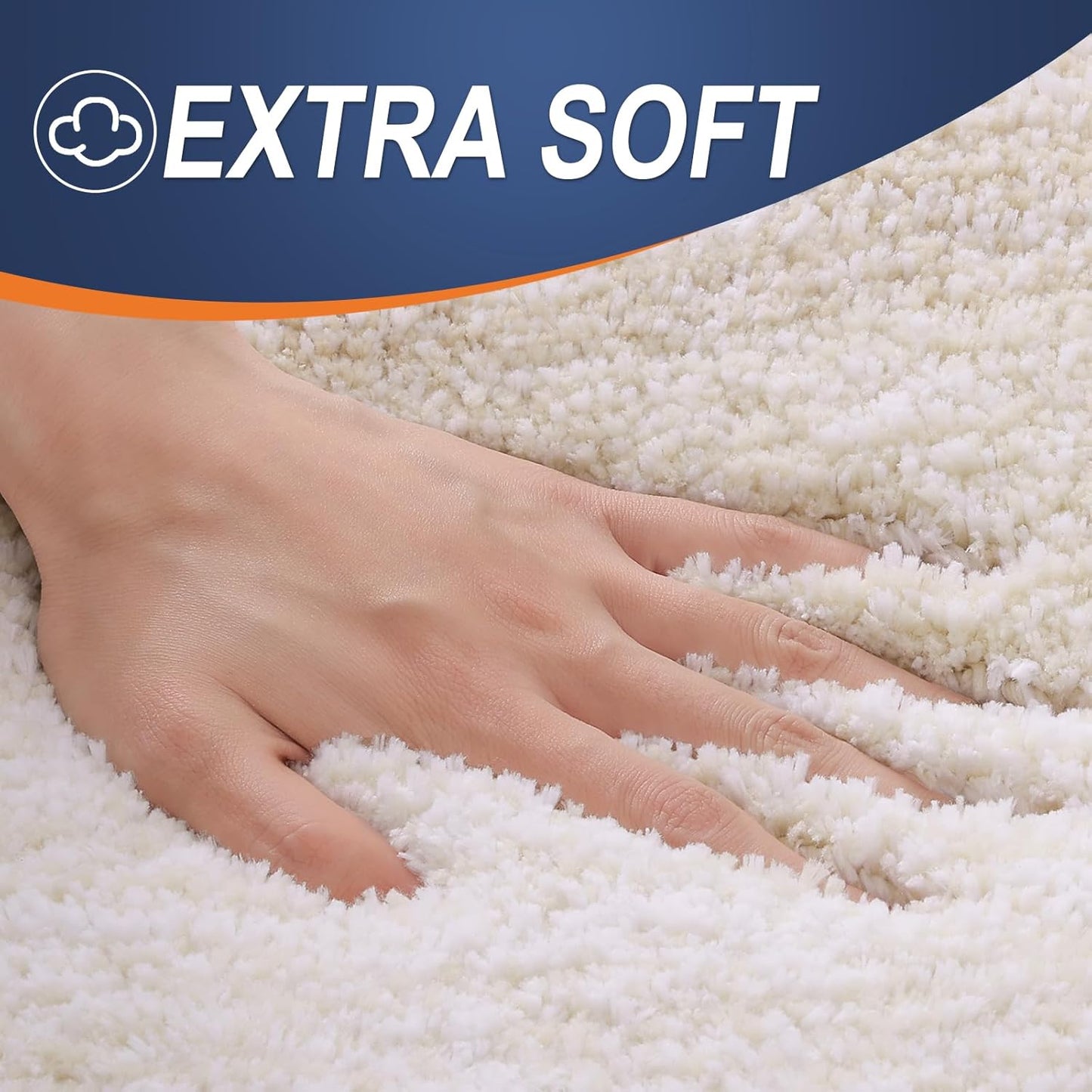OLANLY Bathroom Rugs Mat - Extra Soft Microfiber, Quick Dry & Washable - 24x16 Light Beige