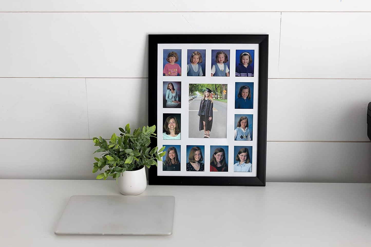 Kate & Milo School Days Frame, Holds 13 Photos K-12, Multi Photo Frames Collage for Graduation Party Decorations