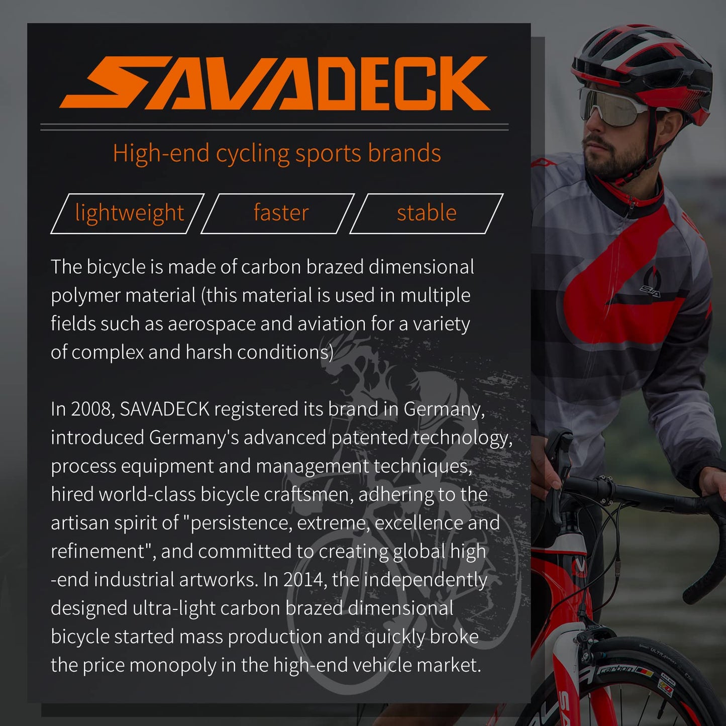SAVADECK Carbon Disc Road Bike, Integrated Design Racing Bicycle Carbon Frame Carbon Fork with Shimano SORA R3000 Derailleur System 18 Speed Disc Brake Road Bike for Men or Women(Black,56cm)