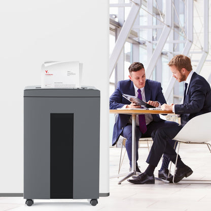 WOLVERINE 18-Sheet Shredders for Home Office Heavy Duty P-4 Security Level Crosscut Paper Shredder Paper/CD/Card Ultra Quiet Paper Shredder for Home with 6 Gallons Pullout Waste Bin SD9113(Grey ETL)
