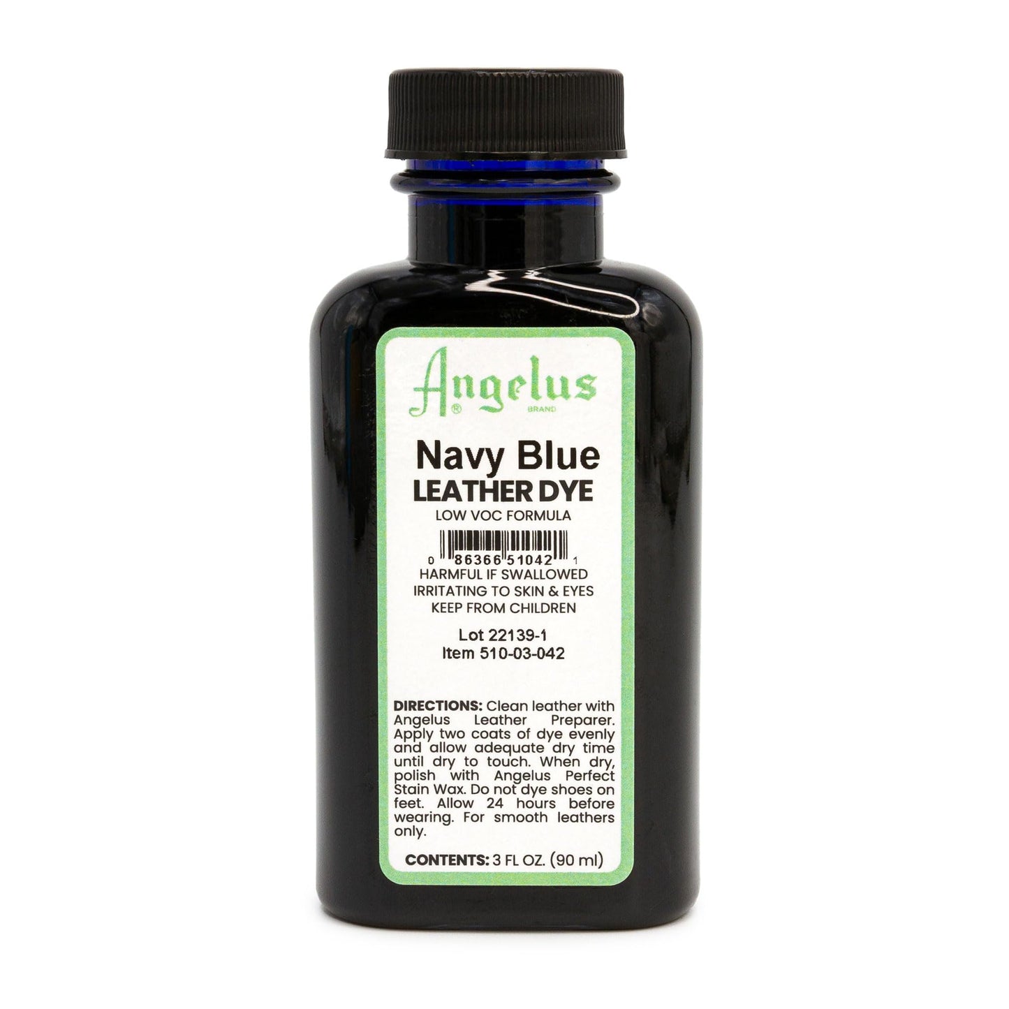 Angelus Leather Dye - Flexible Leather Dye for Shoes, Boots, Bags, Crafts, Furniture, & More 3oz (Navy Blue)