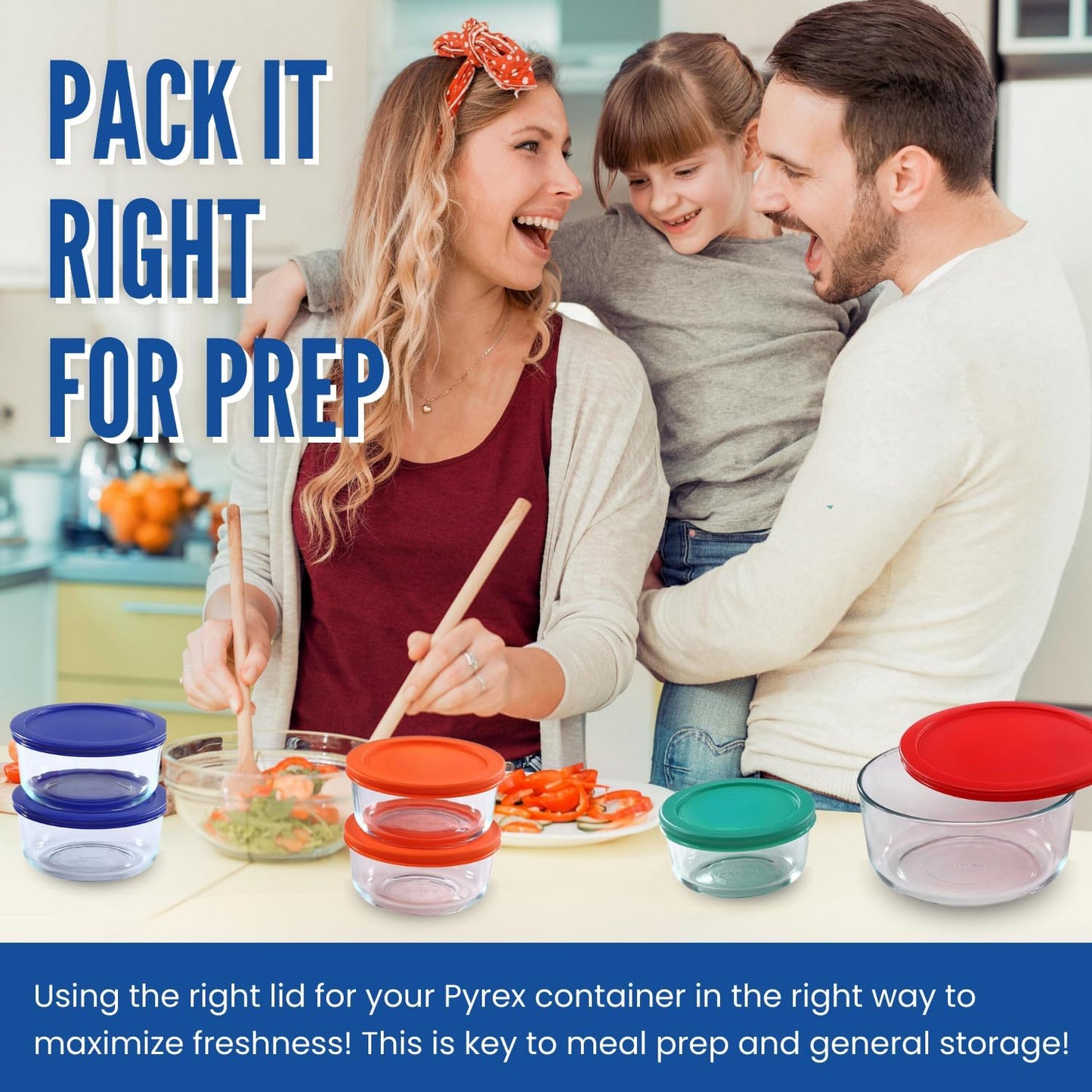 Replacement Lid for Pyrex 5" Storage Plastic Cover 2 Cup Bowl 7200-PC Fuchsia (6-Pack)