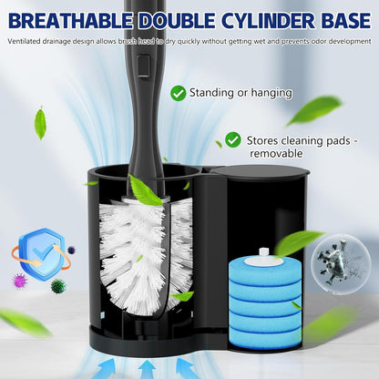 Set Set 5 Electric Toilet Brush and Holder Electric Toilet Bowl Brush Toilet Brush Cleaner with Refills Disposable