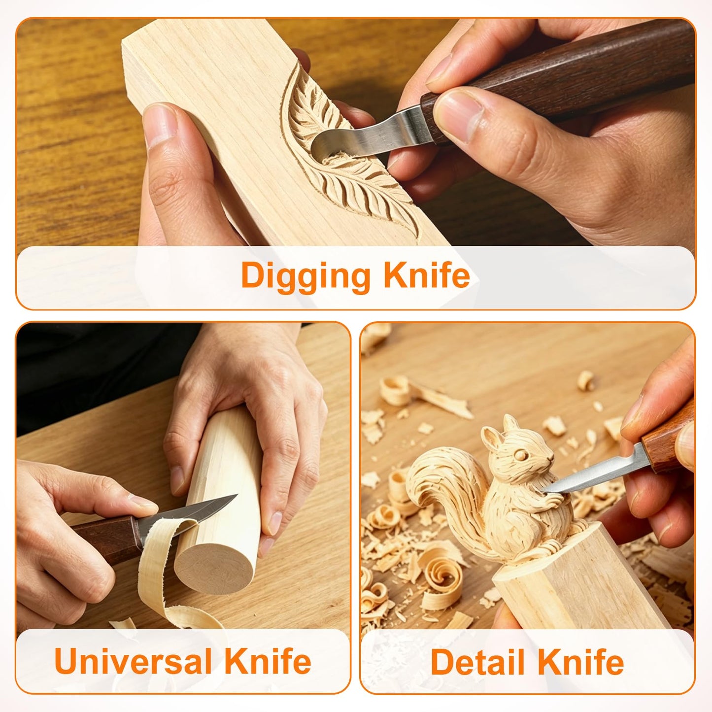 30pcs Wood Carving Kit Includes Basswood Blocks Wood Whittling Knife Kit 4pcs Templates Carving Knives for Wood DIY Beginners