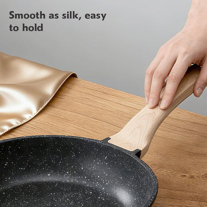 Roomena 8 inch Nonstick Frying Pan Skillet, Non Stick Granite Fry Pans, Omelette Pan, Egg Frying Pan with Heat-Resistant Handle, Requires Installation, PFOA Free Chef's Pan, Induction Compatible
