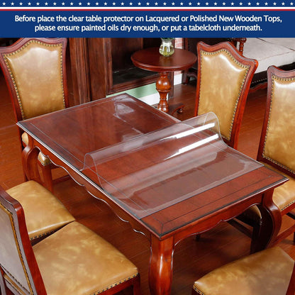 12 72 Clear Plastic Table Protector for Bench Entryway Coffee Side Bedside TV Cabinet Tabletop PVC Tablecloth Cover