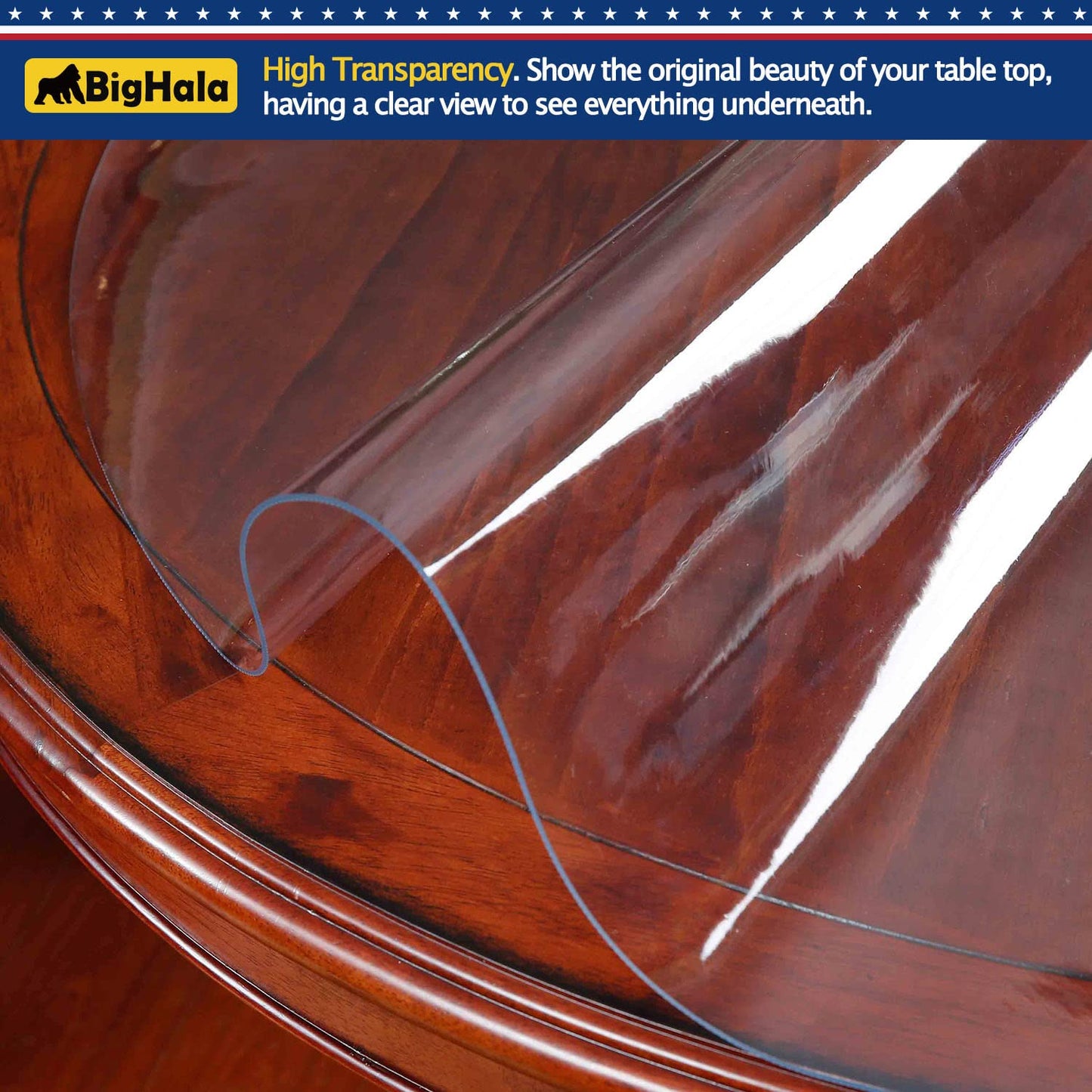 60 x 90 " Clear Plastic Table Protector Thick Wipeable PVC Vinyl Tablecloth Furniture PVC Protective Desktop Liners Cover Waterproof Dining Tabletop Protection Desk Top Blotter Under Grill Mat Pad
