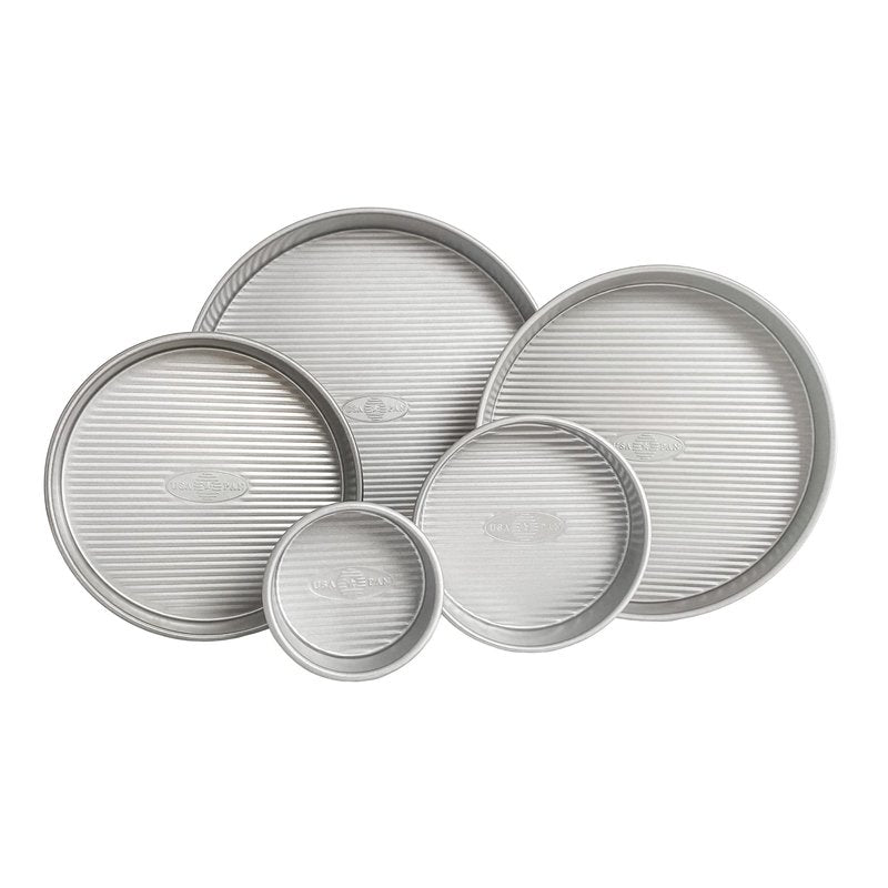 USA Pan Nonstick Round Cake Pan Set of 5 Tiered Cake Pans