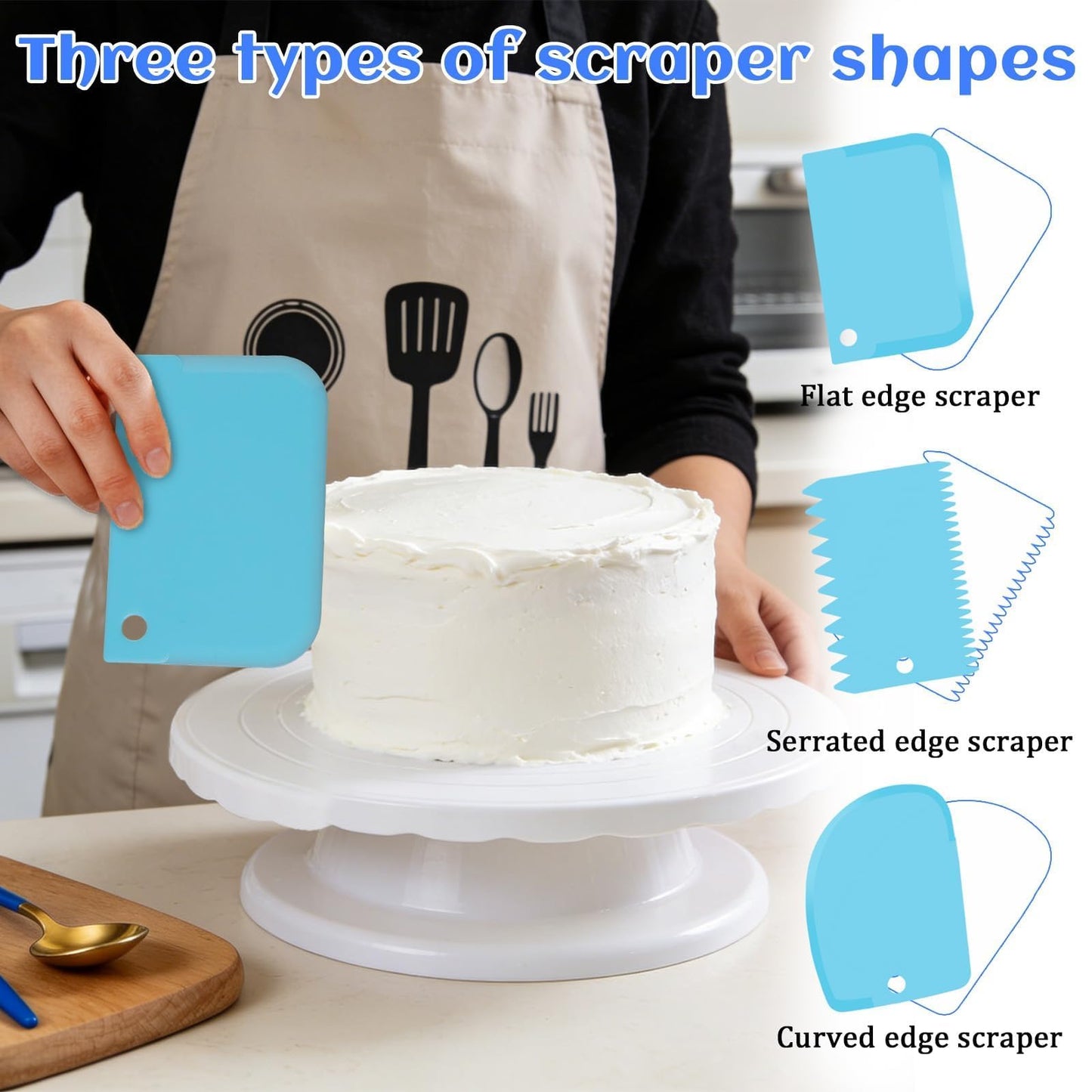 LLMSIX 49pcs Piping Bags and Tips with Storage Case Set, 36 Stainless Steel Piping Tips, Reusable Pastry Bags, Scrapers and Storage Case, Frosting Tip for Cupcakes Cakes Cookies Decoration DIY Baking
