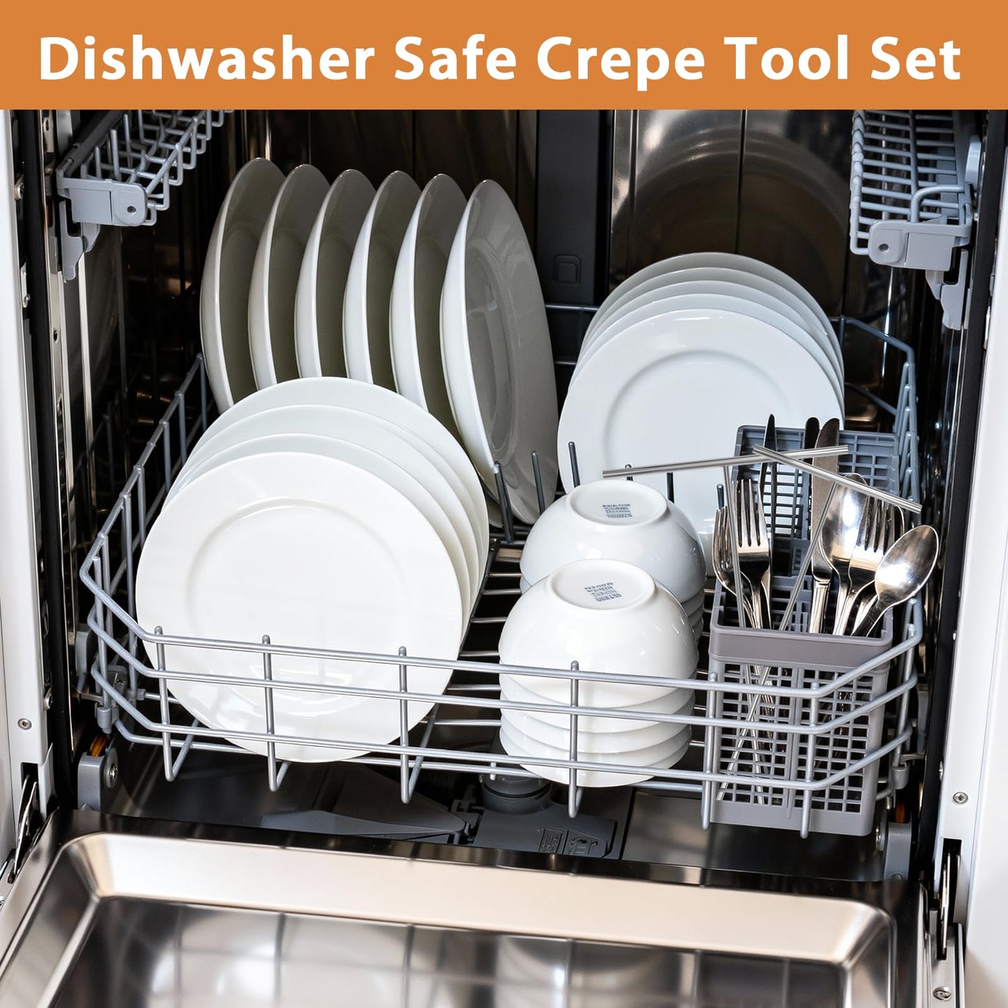 Lilithye Crepe Spreader and Spatula Kit Stainless Steel Crepe Spreader Tool 5", 7" Spreaders and 12" Spatula(3 Pcs)