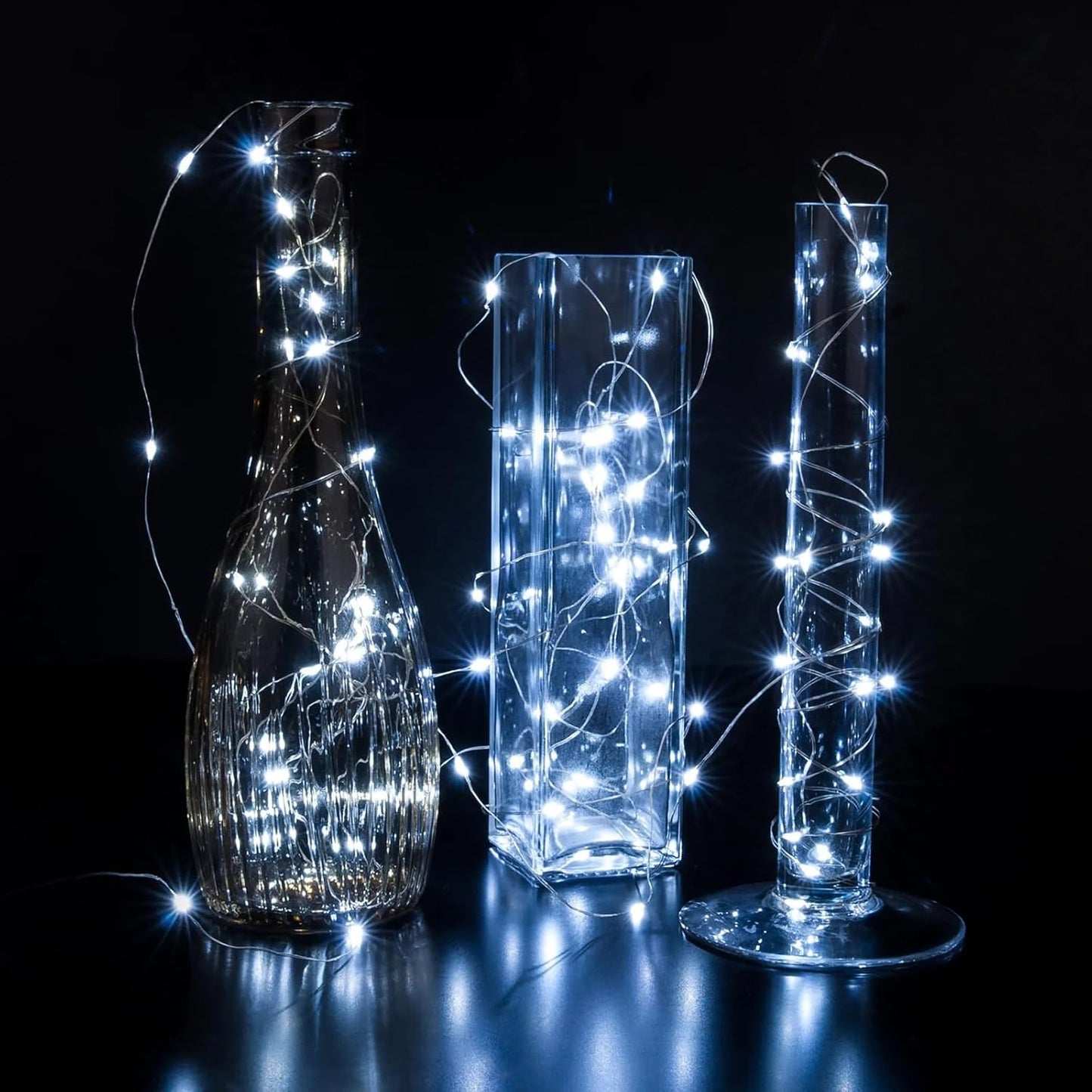 Skiennix 100 Pack Fairy Lights - 7Ft 20 LED Twinkle String Lights | Battery Operated & Waterproof for Weddings, Parties, and Home Decor