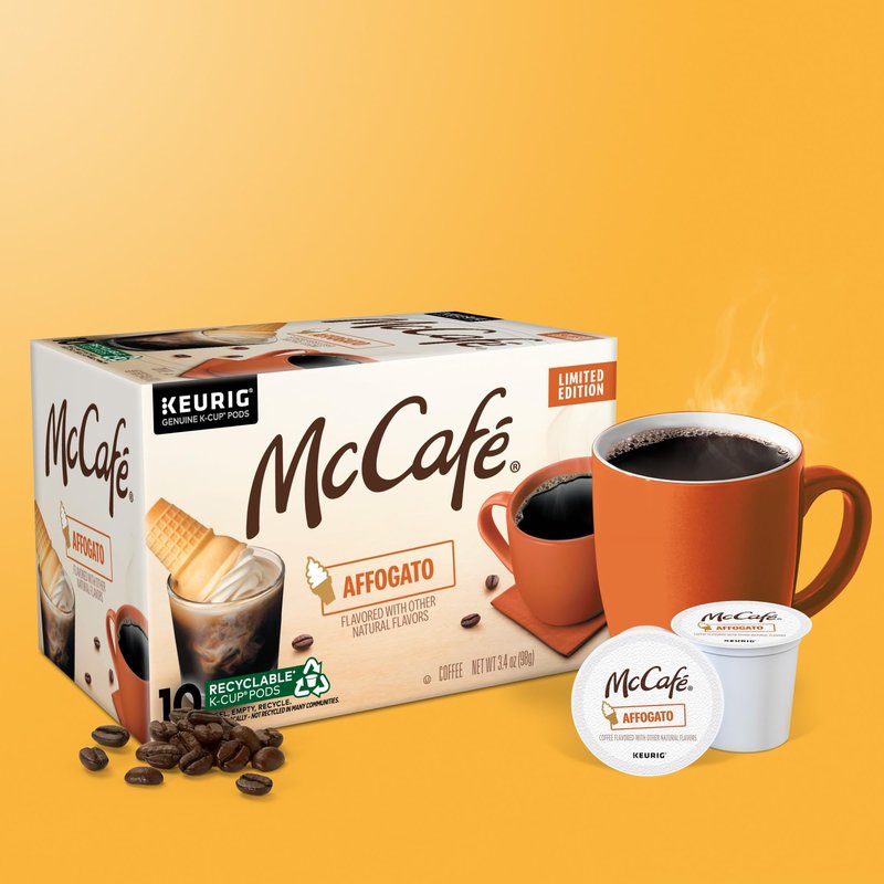 McCafe Affogato, Single Serve Keurig K-Cup Pods, Flavored Coffee, Limited Edition, 60-Count Box (6 Packs of 10)