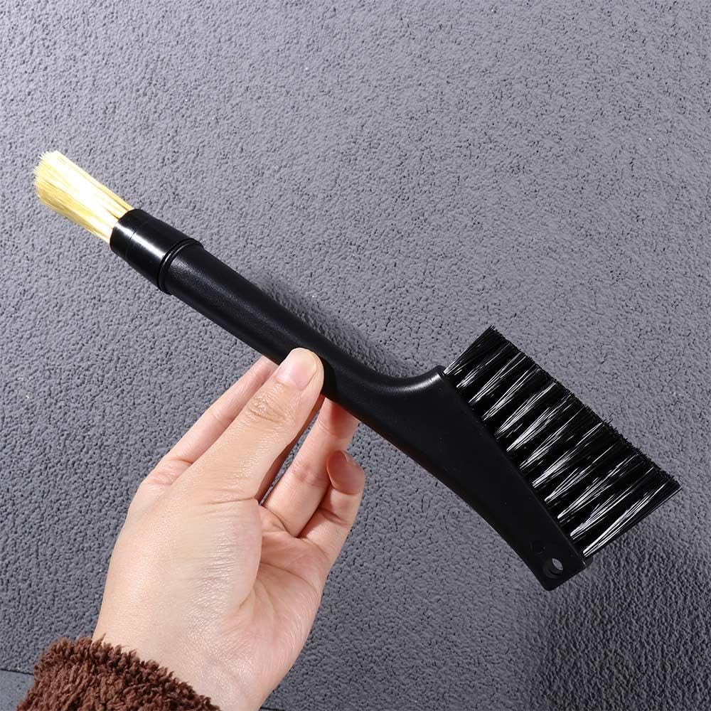 Dual Purpose Coffee Machine Cleaning Brush, Removable Double Head Espresso Brush for Home Kitchen Accessories