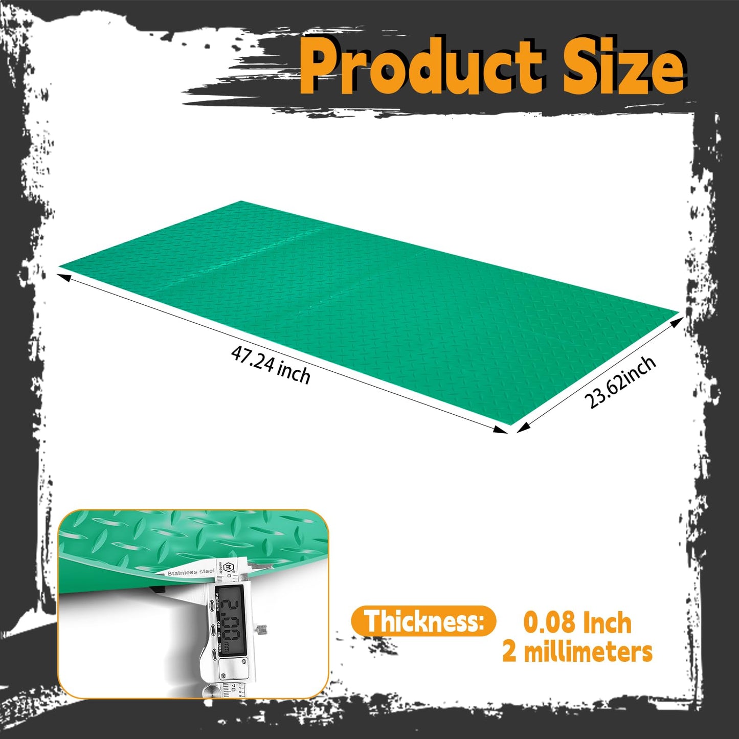 ARQRHTLY Workbench Mat, Green 23.62" x 47.24" PVC Work Bench Mat with Non-Slip Texture, 2 mm Thick Scratch & Stain Resistant Surface for Painting, Woodworking, Crafting, Projects and Tool Protection