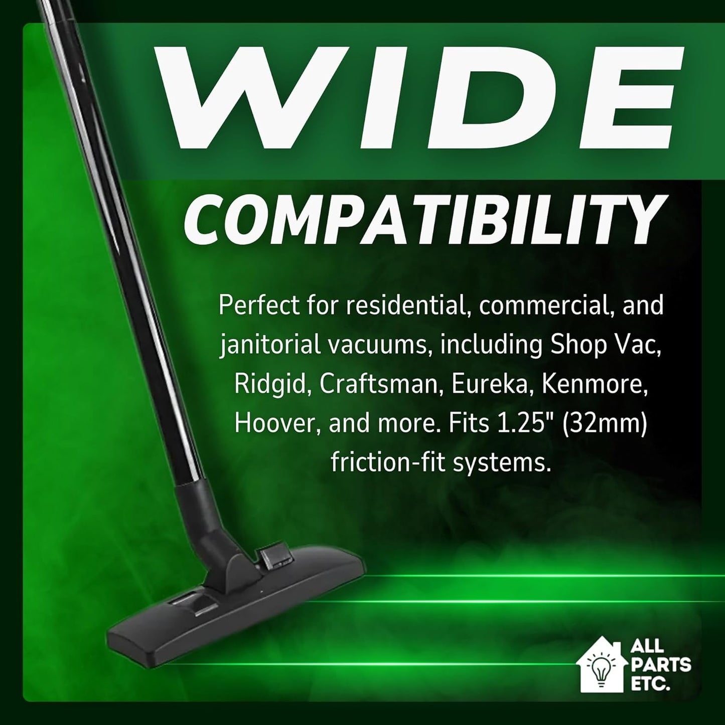 1.25 Inch Vacuum Extension Wands - 32mm Vacuum Accessories & Attachments, 15.75" Extension Wand for Shop Vac, 3 Pack