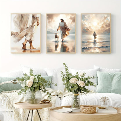 YOLENIX Diamond Art Kits for Adults Beginner,3pack Jesus DIY Modern Diamond Painting Kits 5D Diamond Dots Gem Art Crafts with Tools,Round Full Drill Crafts for Home Wall Decor&Gift-12x16in