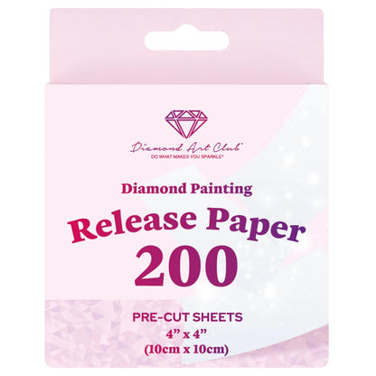 DIAMOND ART CLUB 200-Piece Premium Diamond Painting Release Paper Pack, Multiuse Painting Paper, Precut Cover Replacements, 4" x 4" (10 cm x 10 cm)