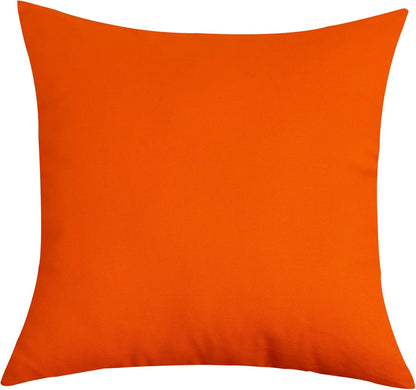 TangDepot Handmade Decorative Solid 100% Cotton Canvas Throw Pillow Covers, 26"x26" (Orange)