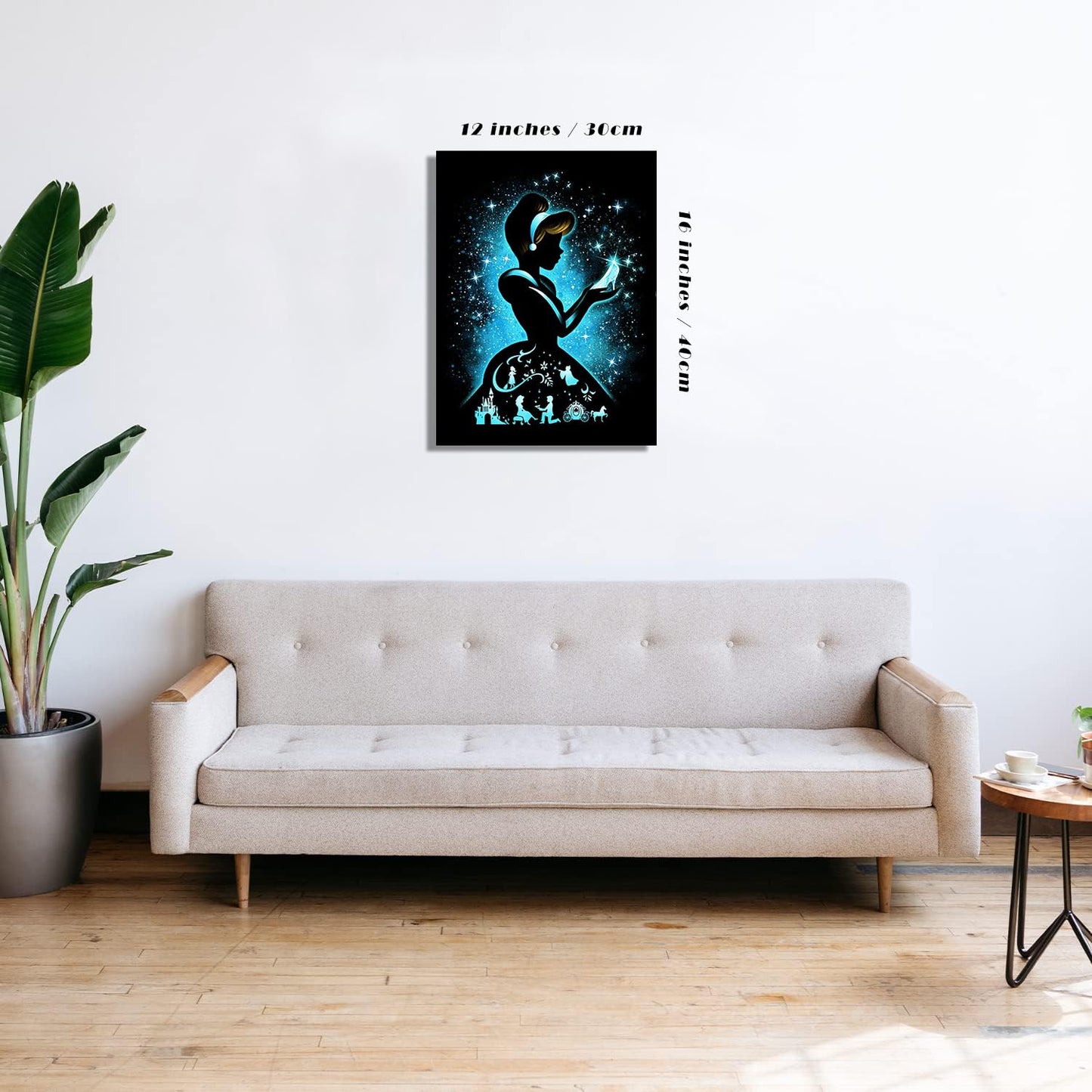 Youtheart Painting with Diamonds Princess Diamond Art, 5D Full Drill Cross Stitch Embroidery Kits, DIY Wall Décor