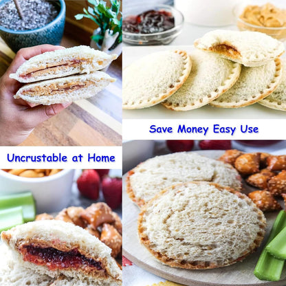 XBllcyiv Uncrustable Sandwich Maker,Sandwiches Pocket Circle Shape 3.7Inch Sandwich Cutter and Sealer,Sandwich Cutter for Kids Breakfast and lunchboxes (Light Blue)