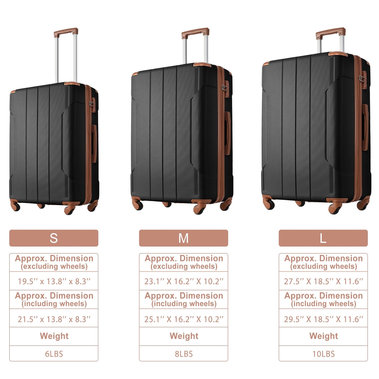 SLifet Hardside, Black+Brown 16, One Size