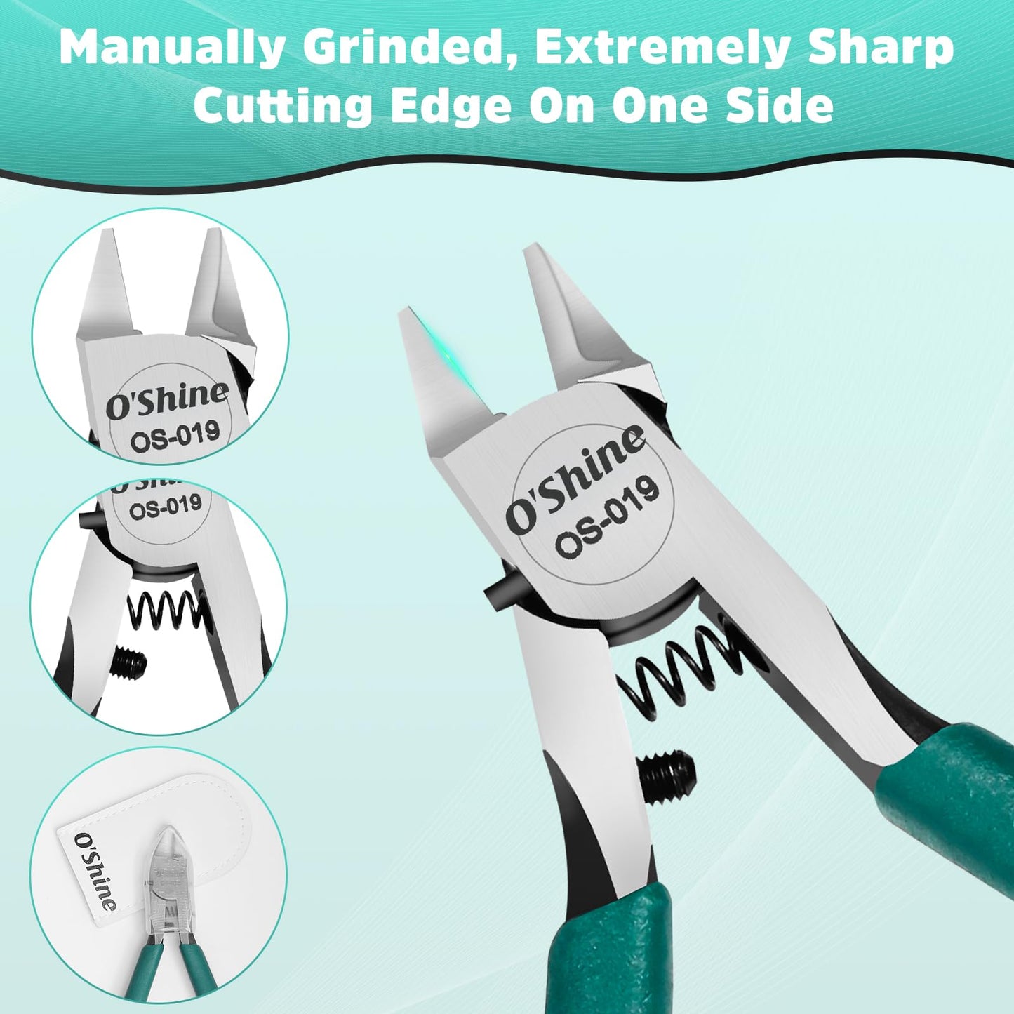 O'Shine Advanced Single-Edged Sprue Cutter, Single Blade Gundam Gunpla Model Nipper, Precision Plastic Kit Hobby Flush Clipper, Premium Plastic & Leather Sheaths Included
