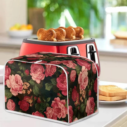Flower Peony Toaster Cover 4 Slice, Dustproof Bakeware Cover for Small Appliance Decoration Accessories