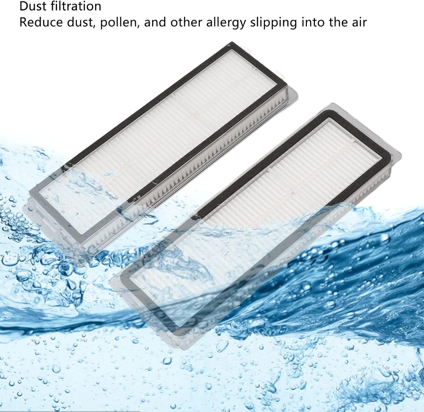 Vacuum Mop Brush Filters Accessories for Sweeping Robot Vacuum Mop, Replacement Filters, Silicone Flat Comb Kit