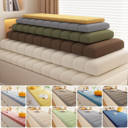 Custom Window Seat Cushions Indoor, Circle Fleece Bay Window Cushion, Waterproof Anti-cat Scratch Custom Bench Cushions