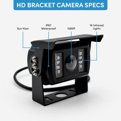Falcon Eye 3-8 Cam Live Streaming Fleet Management System: 3 HD Night Vision Weatherproof Cameras, 1TB Storage, GPS Tracking, Black Box, Remote WiFi/4G App Access, LCD Monitor & 3 Pro Cables