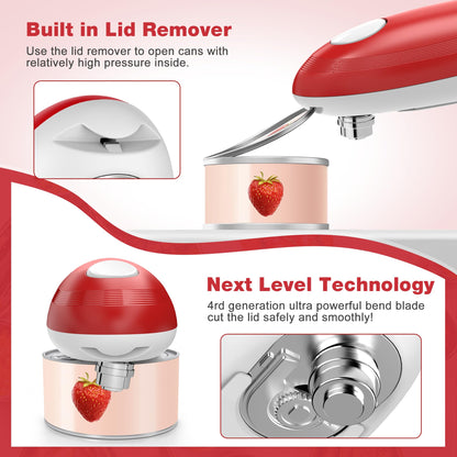 Electric Can Opener, Food Safe Automatic Can Opener with Smooth Edge, Open Your Cans with A Simple Press of Button, Can Opener Electric Kitchen Gifts for Seniors and Arthritis