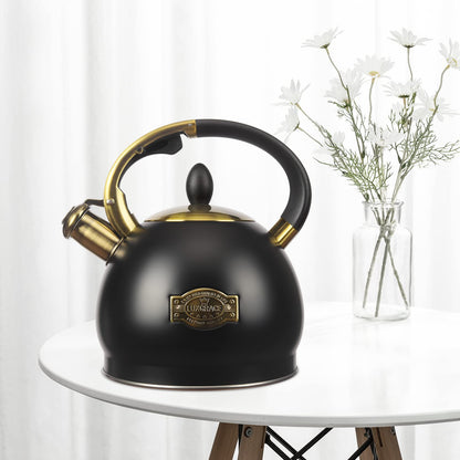 3Quart Whistling Tea Kettle Classic Teapot Stainless Steel Teakettle with Cool Grip for Stovetop