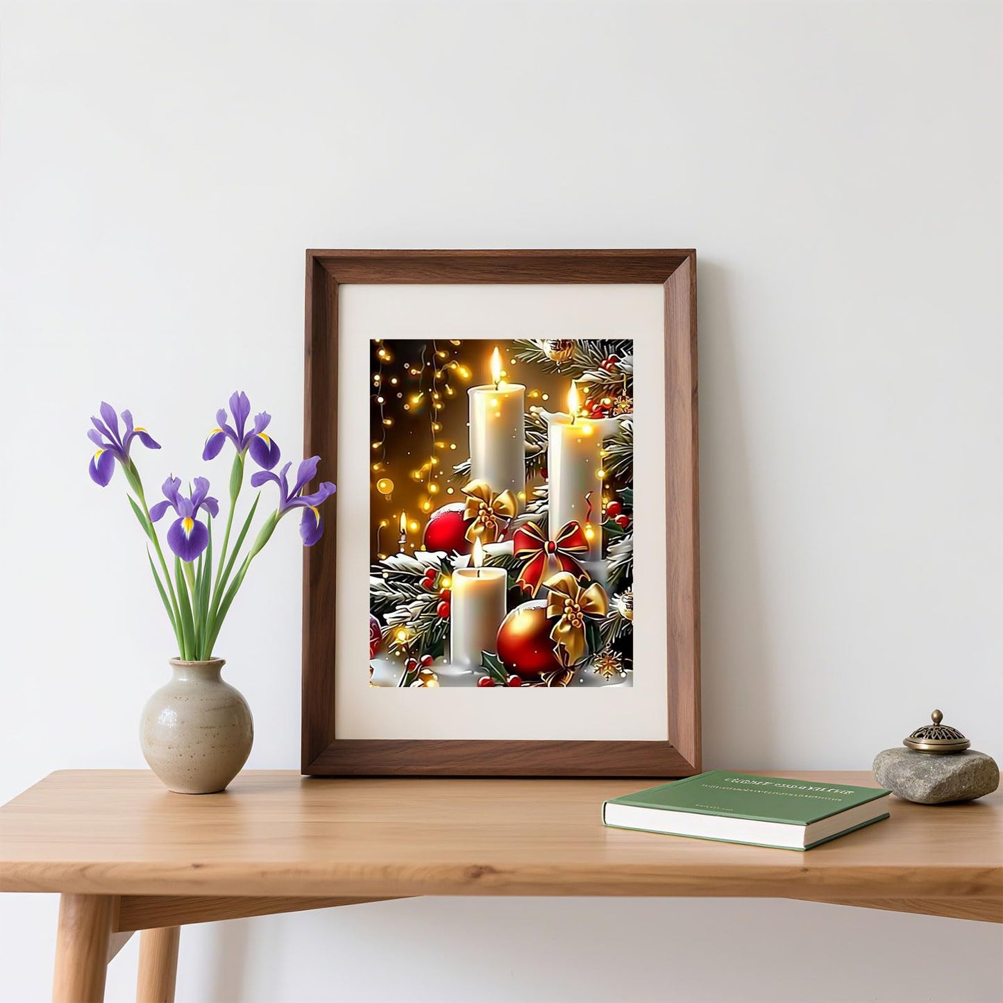 Skyboda 4 Pack Christmas Diamond Art Kits for Adults Beginners, 5D Full Drill DIY Diamond Dot Gem Art Kit Wall Home Decor Arts Craft 12x16 inch(Candles Truck Snowman Cardinal)
