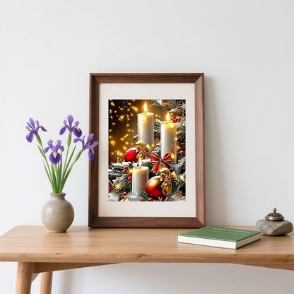 Skyboda 4 Pack Christmas Diamond Art Kits for Adults Beginners, 5D Full Drill DIY Diamond Dot Gem Art Kit Wall Home Decor Arts Craft 12x16 inch(Candles Truck Snowman Cardinal)