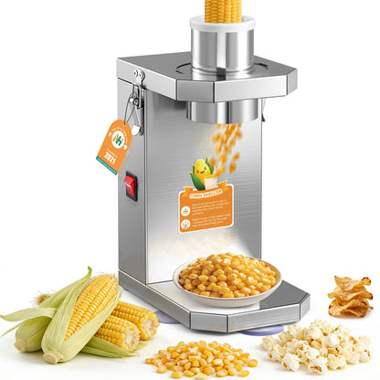 Newhai Electric Corn Sheller Commercial Corn Thresher Machine Stainless Steel Corn Peeler Corn Cob Stripper Tool for Home & Commercial Farm Use