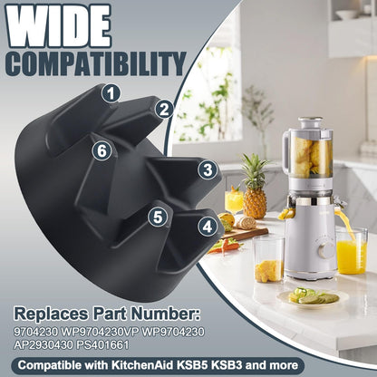 9704230 Blender Coupler with Spanner Wrench Replacement Parts Compatible with KitchenAid KSB5WH, KSB5, KSB3 Models/Replaces WP9704230VP WP9704230, Easy to Install (4Pack)