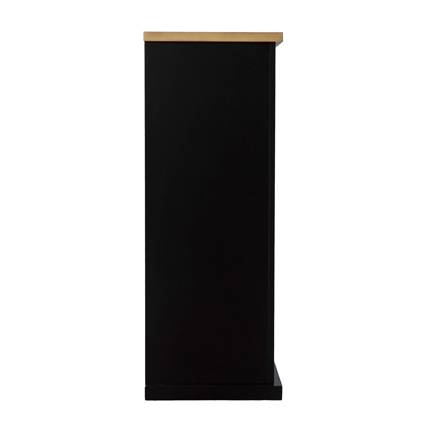 SEI Furniture Cardington Color Changing Fireplace, Black/Natural