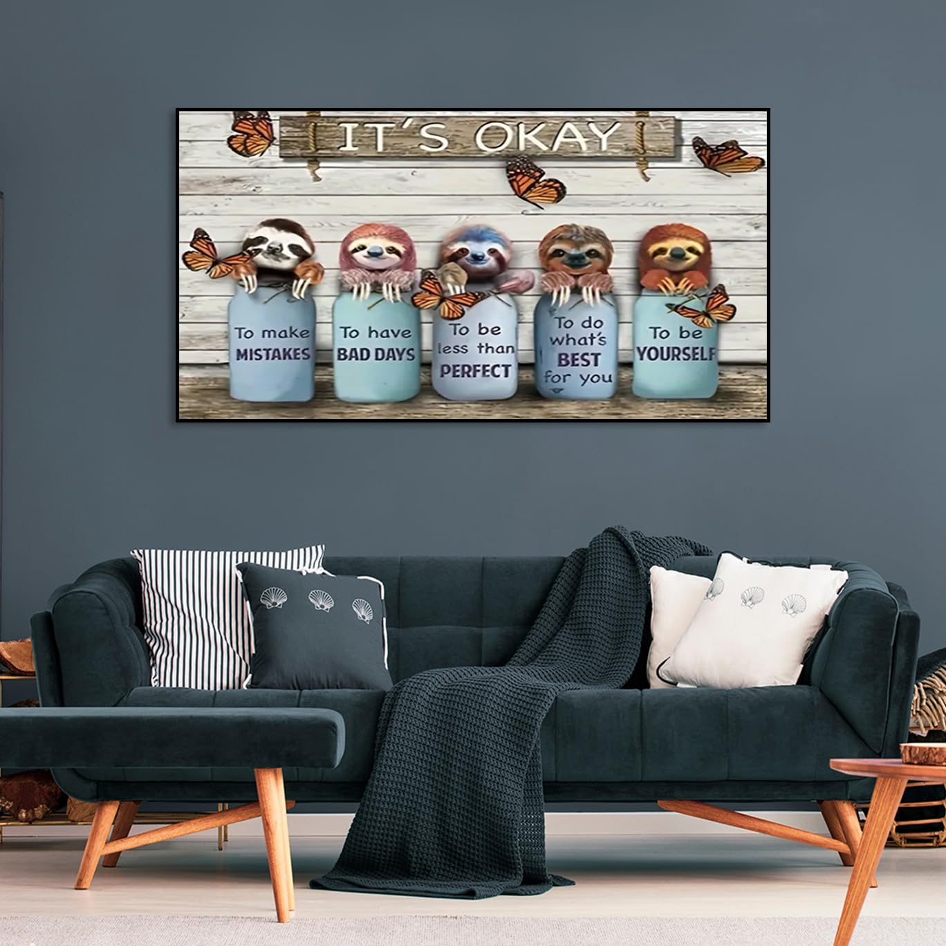 BOHADIY Inspirational Diamond Painting Kits for Adults 5D Diamond Art Kits for Adults, Sloth Large Size 16x27.5 Inch DIY Full Drill Paintings with Diamonds Gem Art Crafts for Home Wall Decor