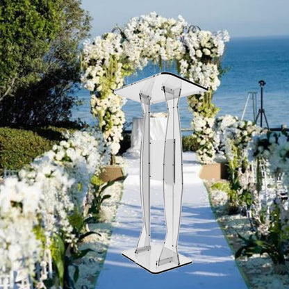 LaseVe Podium Podium Acrylic Lectern Pulpit Church Podium Banquet Stage Host Hotel Welcome Desk Auditorium Reception Desk Company Conference Table