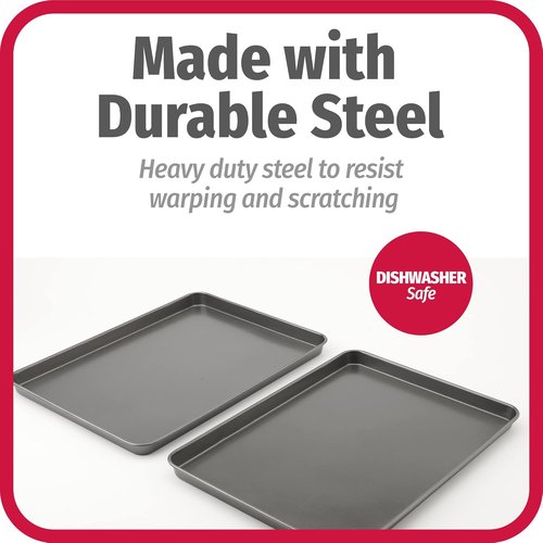 GoodCook Everyday Nonstick Carbon Steel Baking Sheet Set - Extra-Large 15” x 21” Cookie Pans, 2 Pack